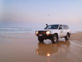Fraser Island 4WD hire with Aussie Trax 4x4 Rentals Troop Carrier