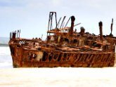 Maheno Shipwreck Fraser Island 4WD hire with Aussie Trax 4x4 Rentals